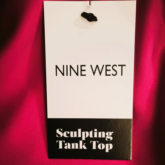 NEW Nine West Sculpt Tank Top XL Women's Pink Square Neck - Picture 5 of 9